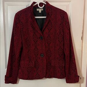 Coldwater Creek Women's Blazer Jaquard Vintage